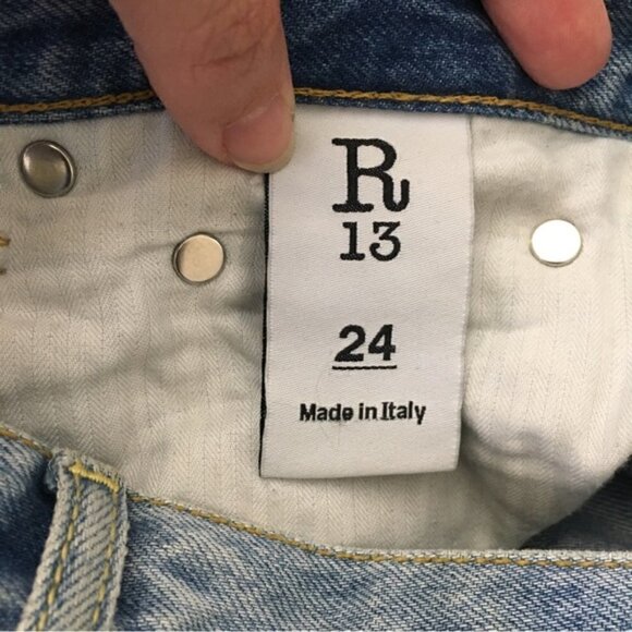 R13 Bowie Tilly w Fray Hem Jeans - Picture 11 of 13